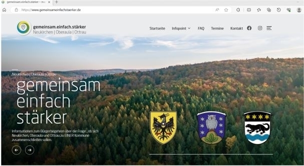 Screenshot der Website gemeinsameinfachstaerker.de
